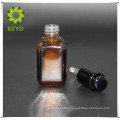 30ml square amber cosmetic glass dropper bottle